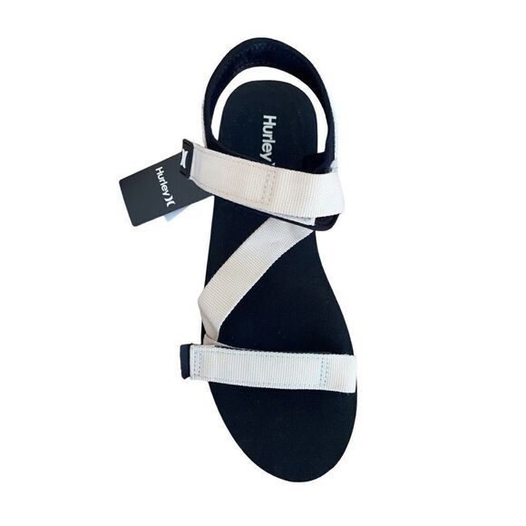 Hurley Zesty Platform Strappy Sandals Womens Size 11 Off White Adjustable NEW - Picture 4 of 6